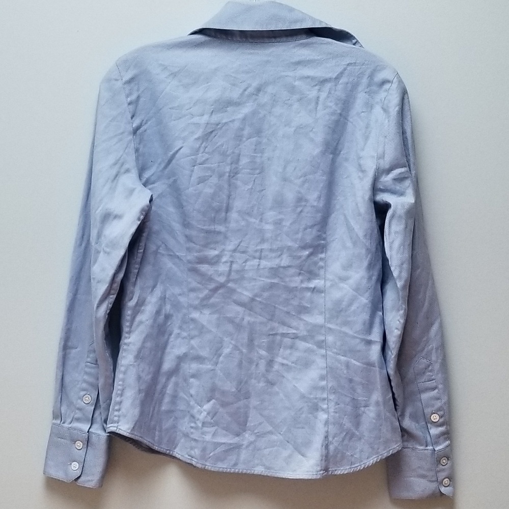 Ann Taylor Light Blue Long-Sleeve Button-Down Blouse - Picture 2 of 5